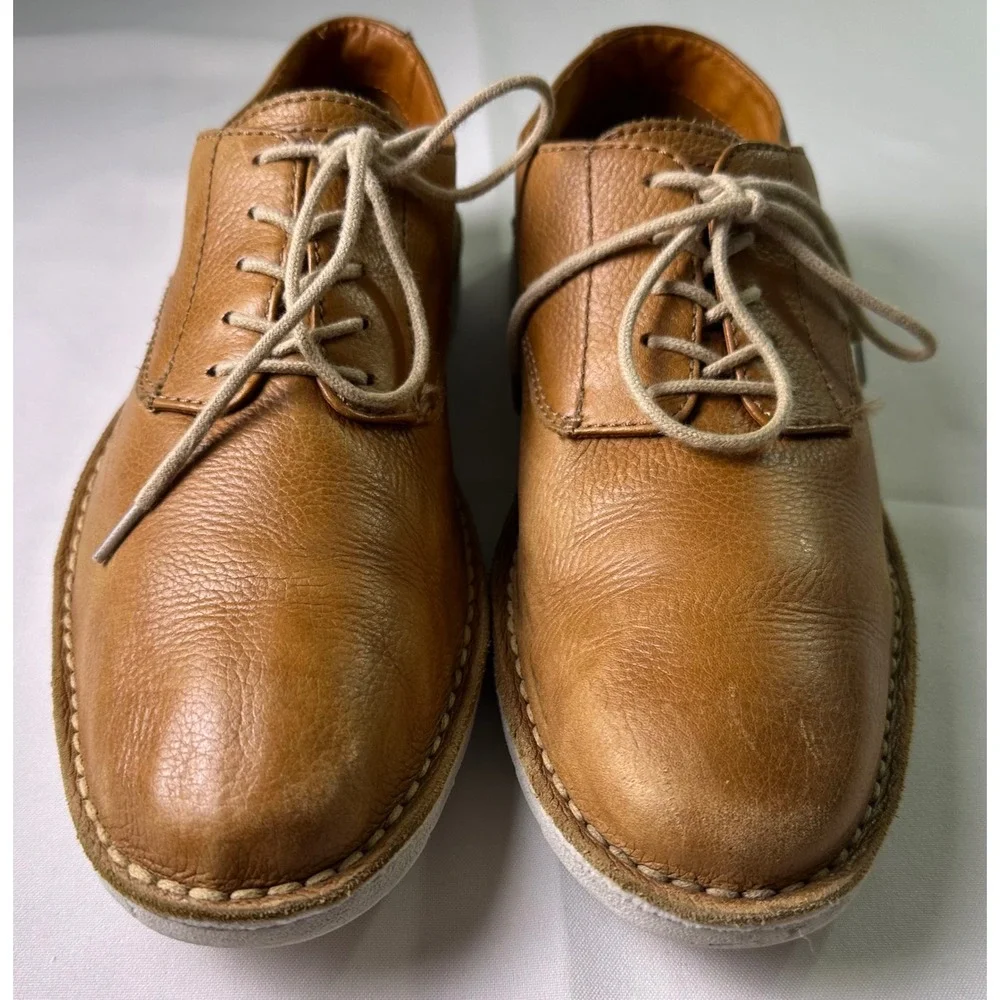 RARE Tommy Bahama Gilford Mens 9M Brown Leather Casual Derby Oxfords Brazil Shoe